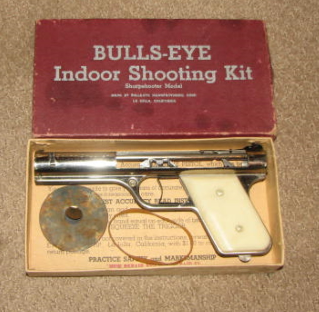 Bulls eye rubberband pistol ob Chrome